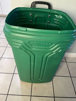 Contico Green Plastic Trash Can