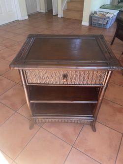Wicker Console Table