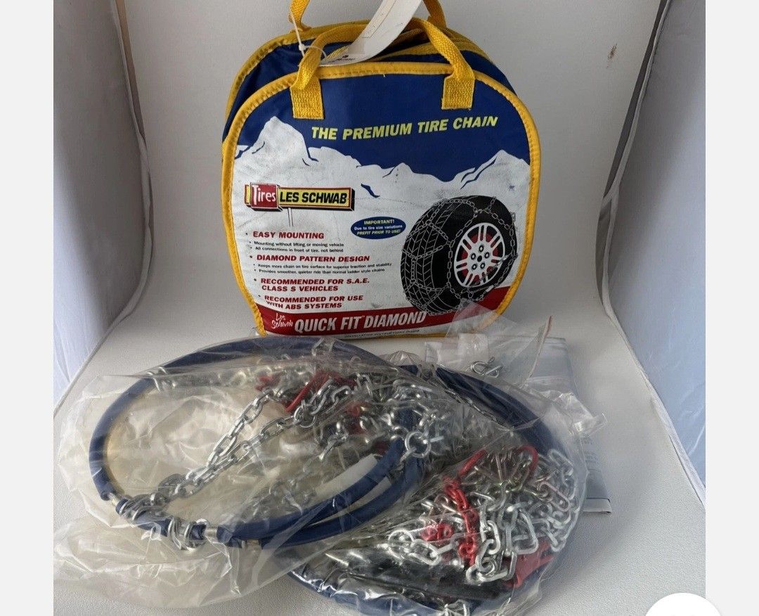 Les Schwab Quick Fit Diamond 1550-S Tire Chains 7021-550-27 for 15/16" Tires