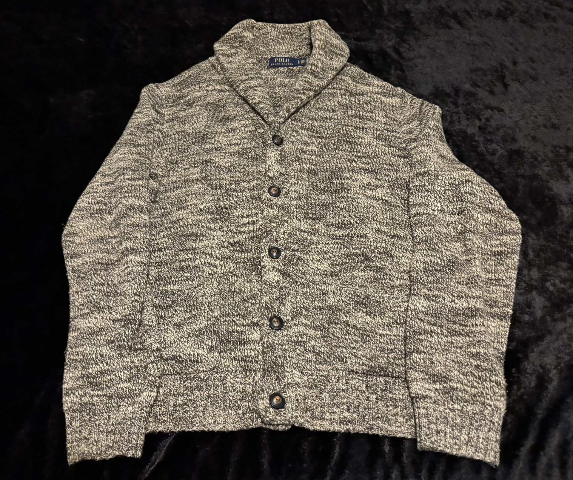 Mens Large Vintage Polo Ralph Lauren Heavy Cardigan Sweater