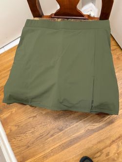 Women Olive Green Athletic Skort