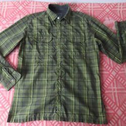 Kuhl Eluxur Ionik Mountain Grown Plaid Long Sleeve Button Up Shirt Men's M