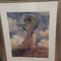 Framed Monet “Woman with a Parasol” Art Print