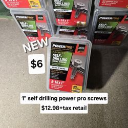 New Boxes Of 1" Power Pro Self Drilling Screws $12.98+tax Retail Each Box 
