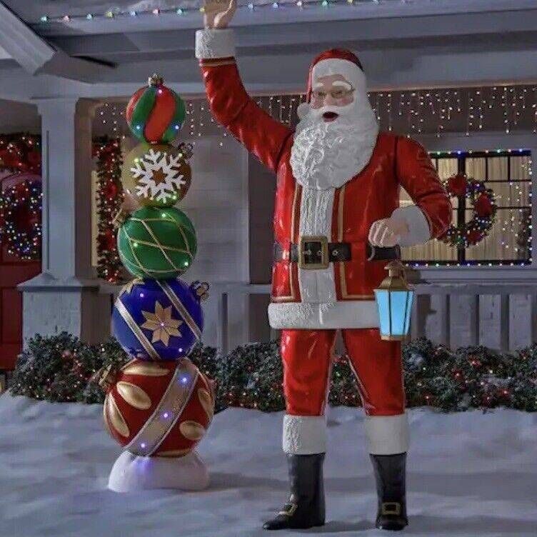 8 Ft.Giant-Sized LED Towering Santa with Multi-Color Lantern CHRISTMAS