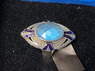 LABRADORITE & ENAMEL .925 Ring