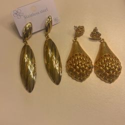 2 Pairs New Earrings 