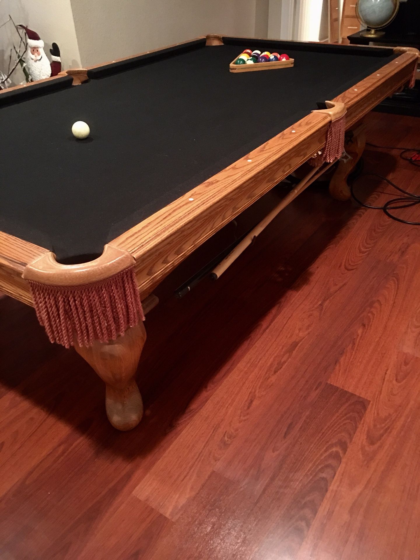 8' Olhausen pool table with accu-fast cushions.