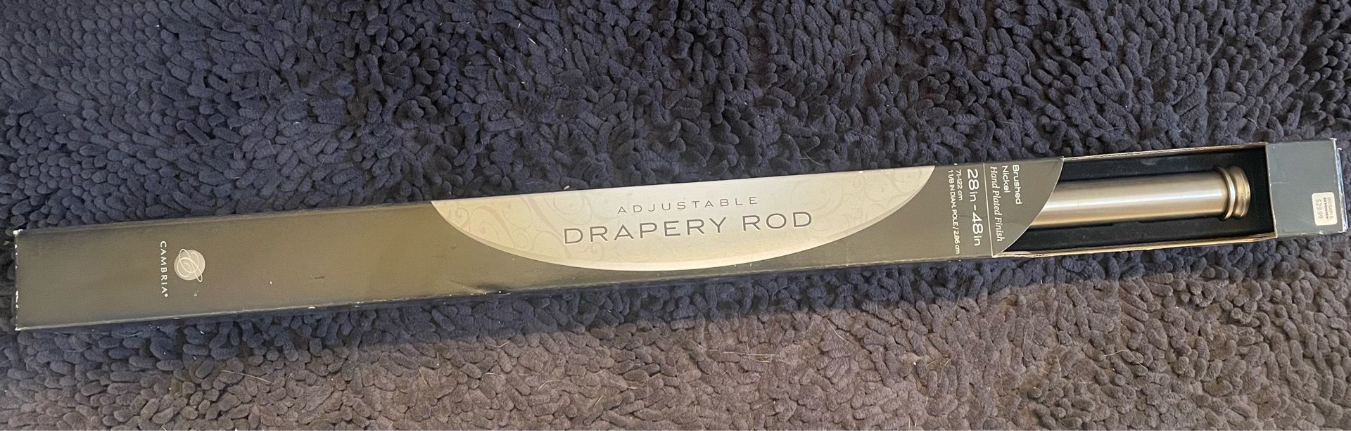 Cambria Brushed Nickel Drapery Rod (Adjustable)