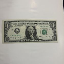 $1 bill 1963 Uncirculated (First printing of the Federal Reserve dollar)