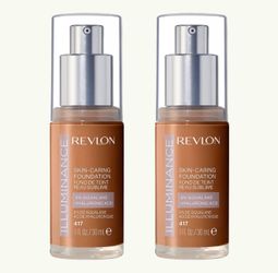 2 Pieces Of Revlon Illuminance Skin-Caring Foundation - 1 fl oz - Warm Caramel 417