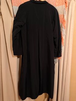 Black Long Sleeve Trench Coat