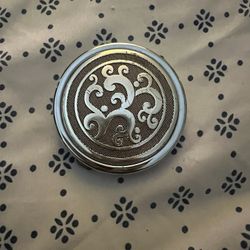 Brighton Round Compact Mirror One side magnified...