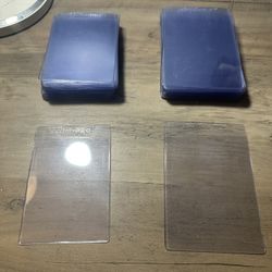 Lot of 65 Semi Rigid Baseball Card Savers, No Stickers, Good Condition, Assorted