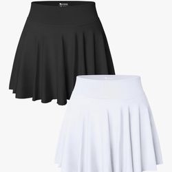 2 Skirt Set With Shorts 