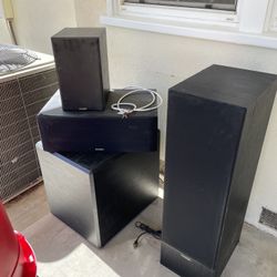 Speakers and Two Subwoofers. 