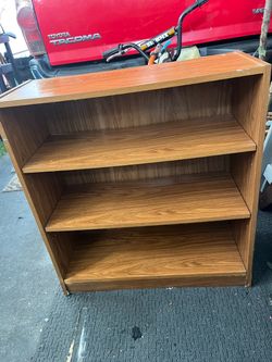 3-Shelf Wood Bookcase