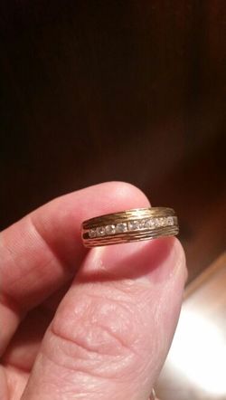 Men's Wedding Ring. 9 Diamonds. Will sell or Trade