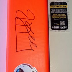 JIM KELLY SIGNED AUTOGRAPHED BUFFALO BILLS F/S TOUCHDOWN PYLON JSA COA RARE!