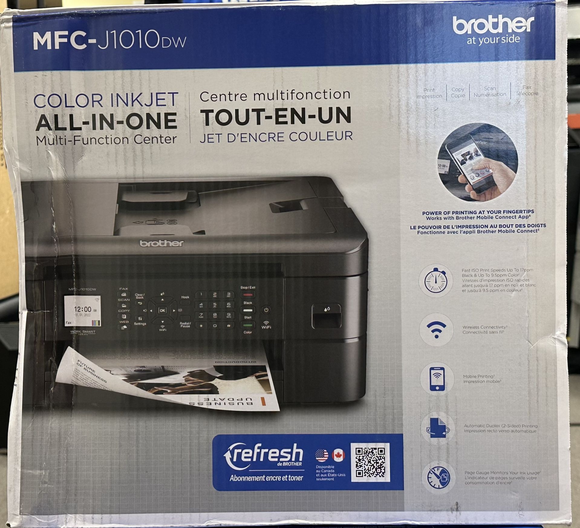 BROTHER MFC-J1010dw COLOR PRINTER