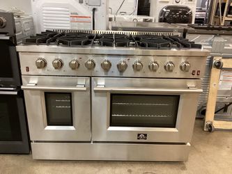 Forno 48 in 6.58 cu.ft. Professional Freestanding Double Oven Gas Range with 8 Italian Burners