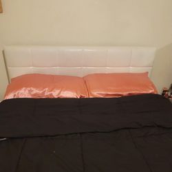 White Leather Twin Xl Bed