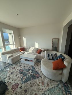 BONELESS SOFA/ accent chair /standing mirror/coffee table