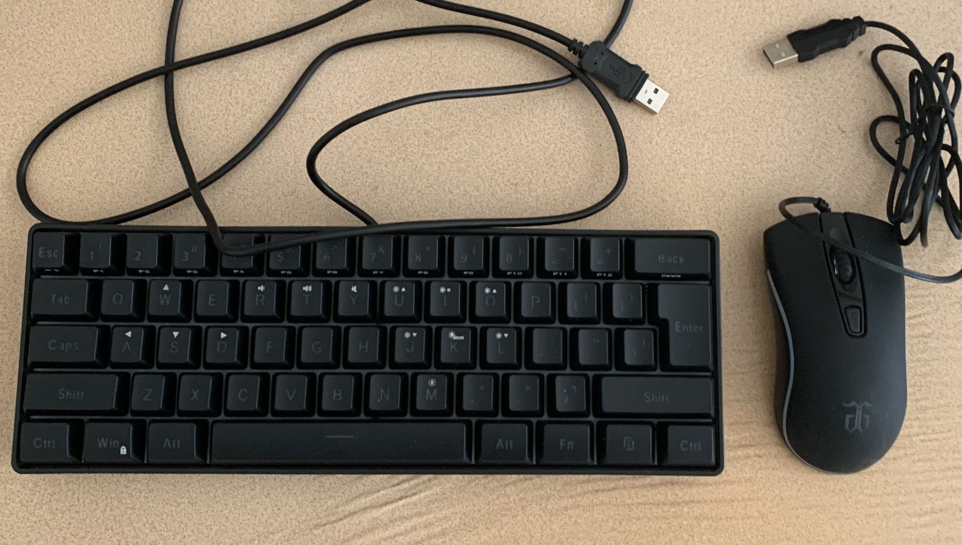 DGG 60% Wired Keyboard and mouse set (black)