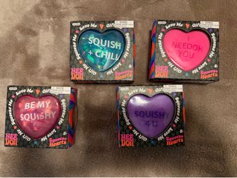 Lot of 4 Needoh Hearts