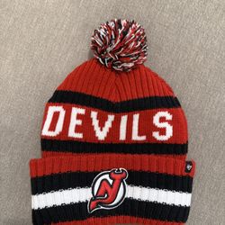 NHL Authentic '47Brand New Jersey Devils Cold Weather Sport Knit Beanie Hat
