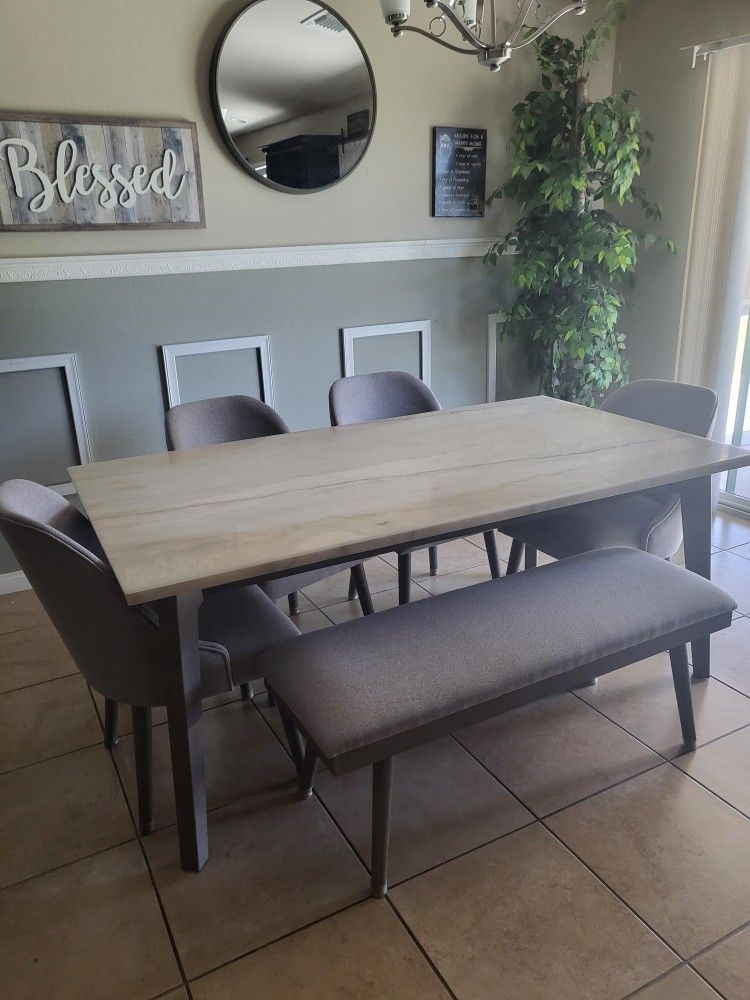 White Marble Dining Room Table