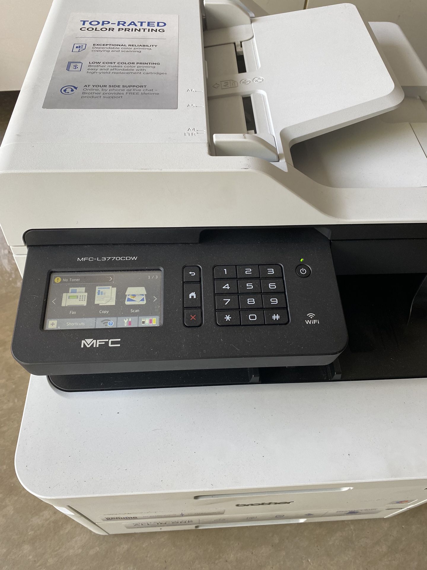 Brother MFC-L3770CDW Fax Scan Copy Printer 