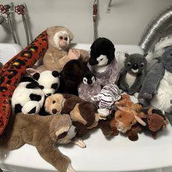 Zoo animals stuffed animals
