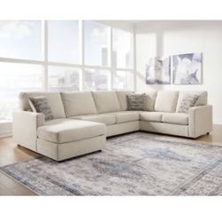 Ivory U-Shape Couch Sectional 