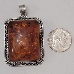 Amber Natural Stone Pendant
