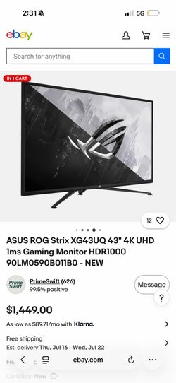 144hz 4k 43” gaming monitor