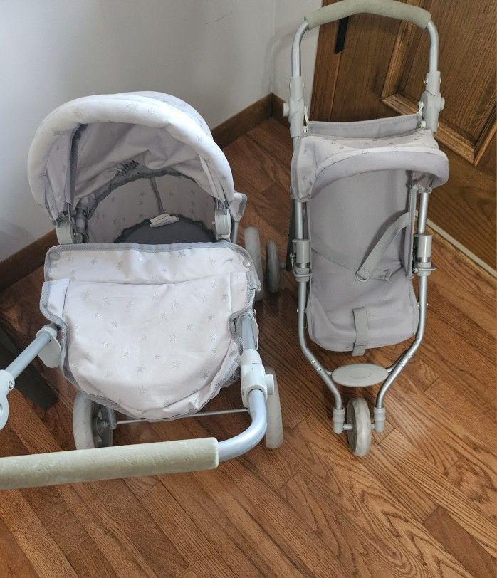 2 Strollers For Dolls With Pottery Barn