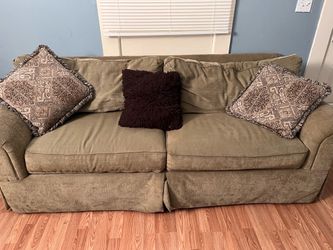 Tan Sofa and Manual Recliner Set