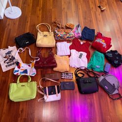 HUGE PURSE AND CLOTHES BUNDLE
