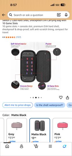 Nintendo Switch 2 Hard Shell Carrying Case