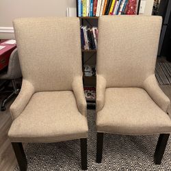Beige Accent Chairs (Set of 2)