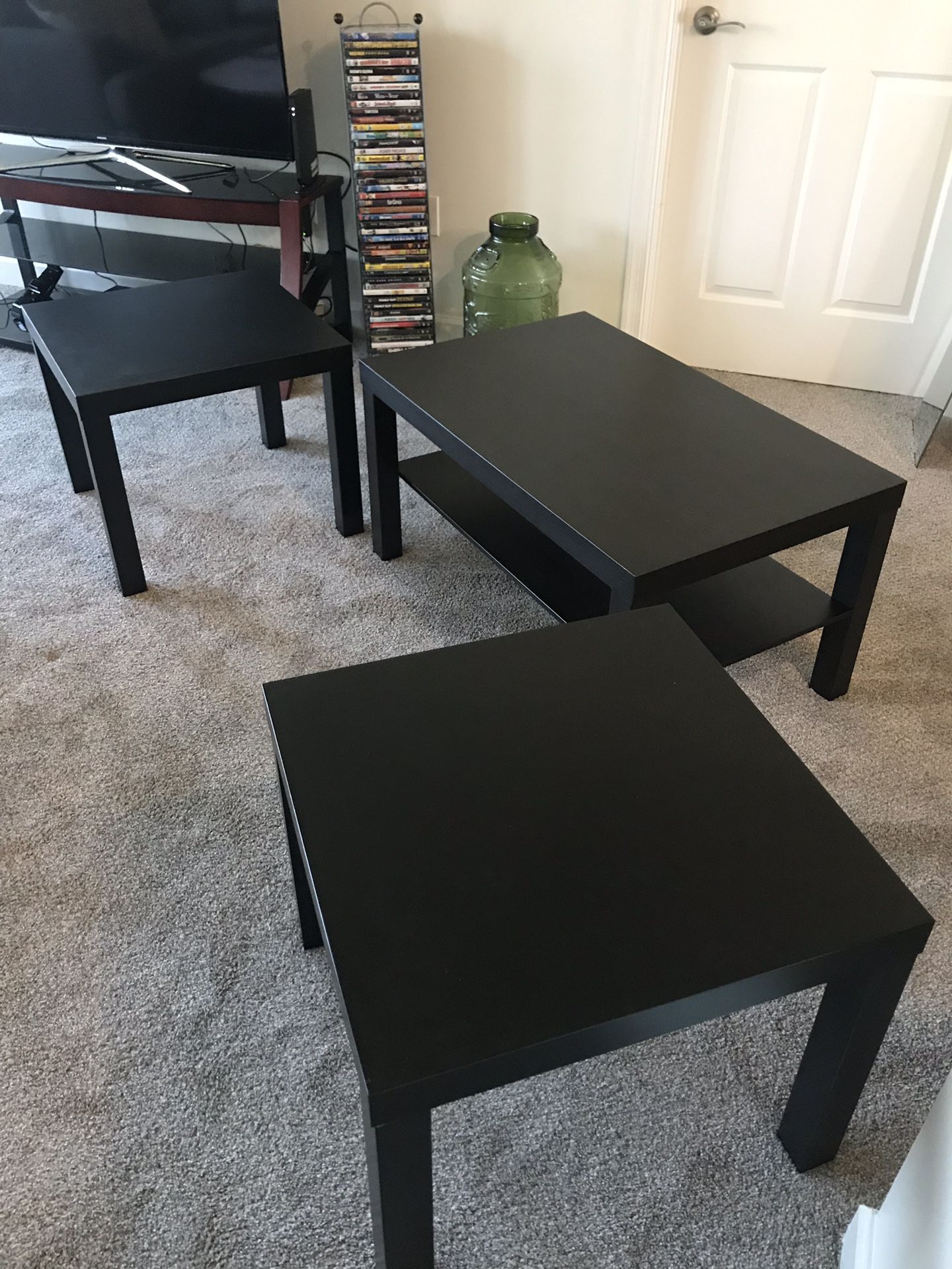 Coffe table and End Tables - Black