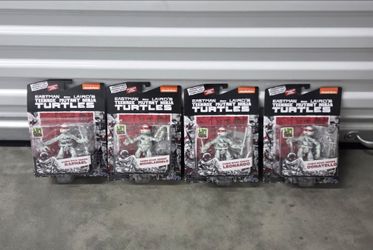 TMNT Comic Book Series b&w 4.5" Playmates figures, NEW!