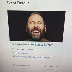 Bert Kreischer Thursday 7pm. 2 Tickets  