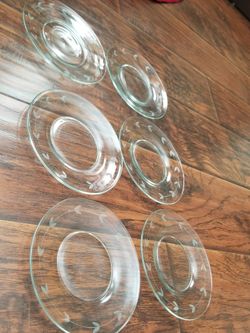 Princess House Set of 6 Saucer Plates