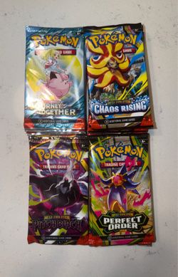 Pokemon Booster Packs – Pitch Black, Perfect Order, Journey Together & Chaos Rising