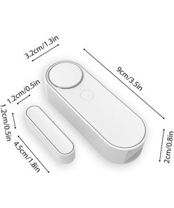 🔥Brand new🔥 1 Pack Mini Door Window Alarm Home TY APP 2.4G WiFi Wireless Magnetic Sensor Anti-Theft Alarm Sound Easy Installation for Home Garage Ap