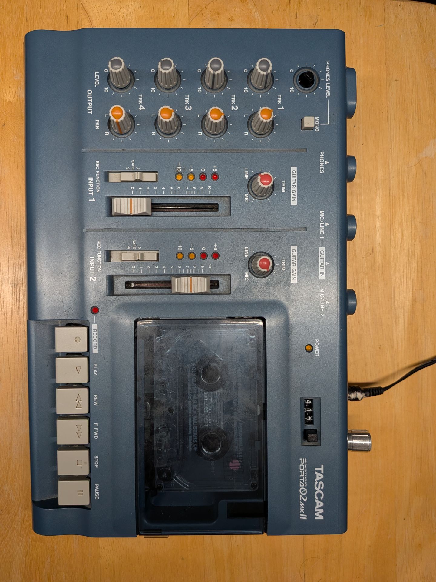 tascsm porta 02 ministudio 4 track cassette recorder with speed knob