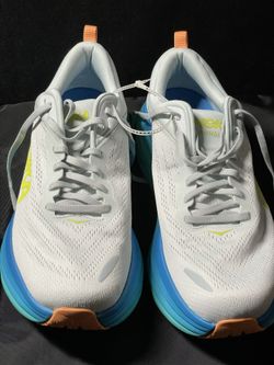 HOKA BONDI 8 Size 12D (Men) White Blue Color