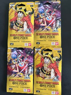 One Piece Card Game OP-17 Booster Packs x4